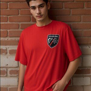 San Antonio FC Defend 210 Team 365 DriFit Red Athletic Shirt M USL Soccer Unisex